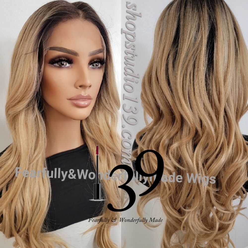 Human hair HD lace front honey blonde wig 😍